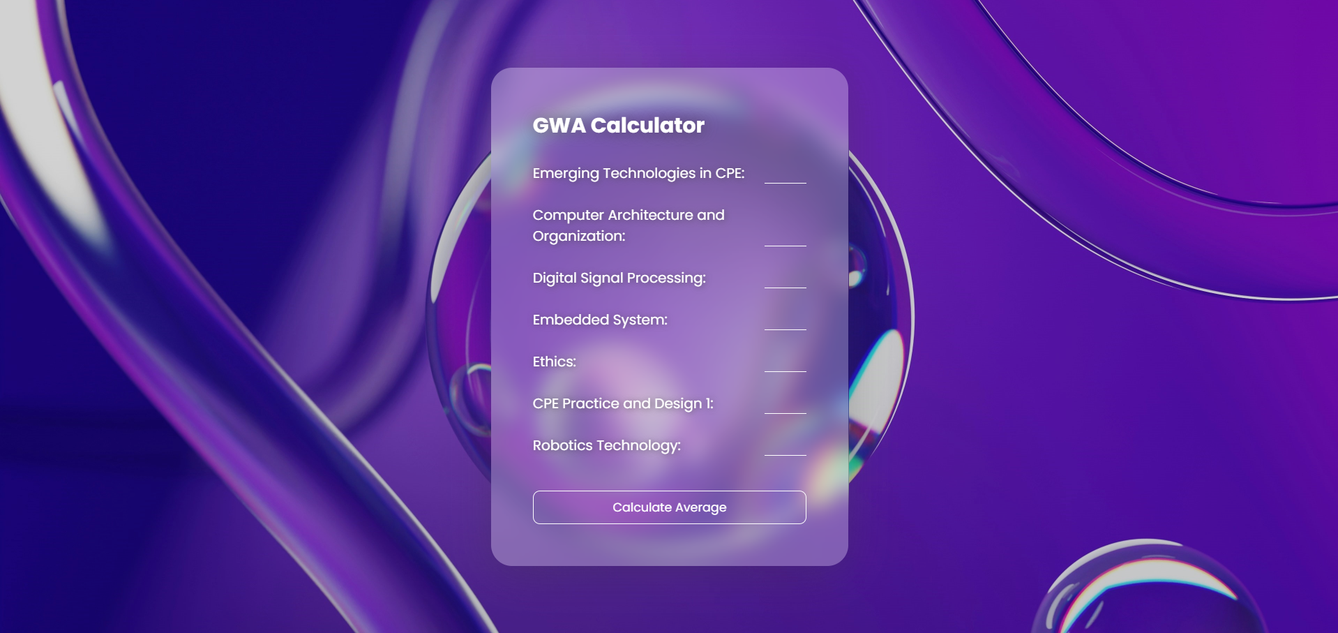 GWA Calculator